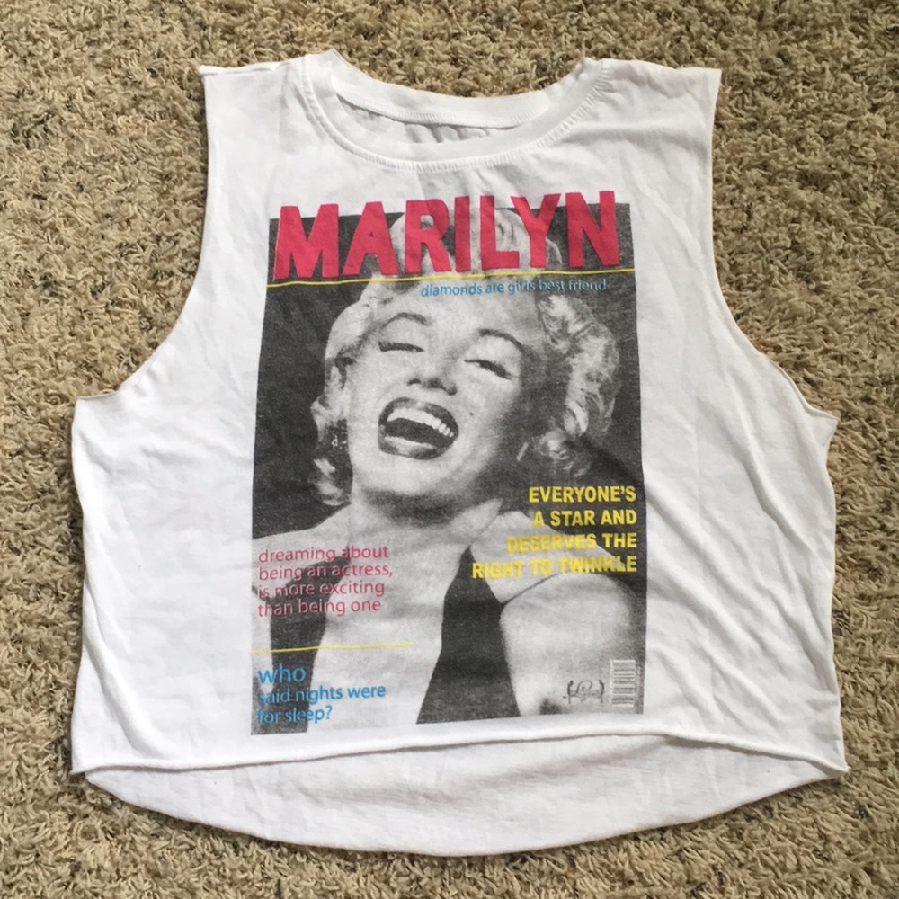 S Junior Women’s Marilyn Monroe Muscle Tank Top